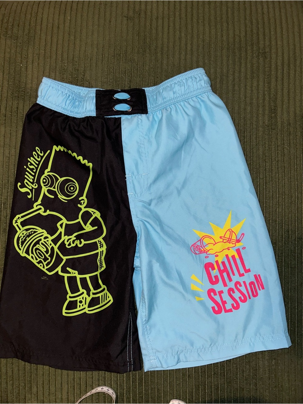 The Simpsons Bart Simpson Swim Trunks – Kids Size L (10–12